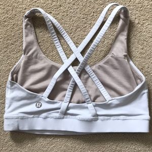 Lululemon white sports bra